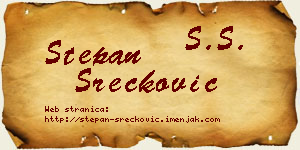 Stepan Srećković vizit kartica